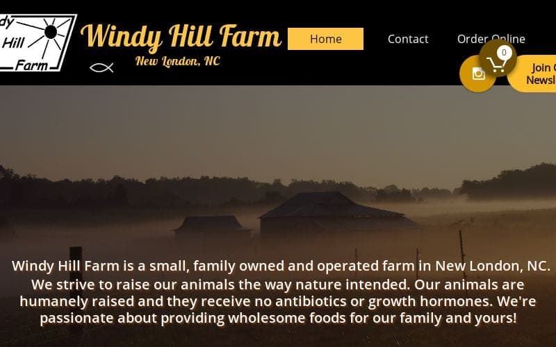 Windy Hill Farm — pasture-raised beef producer in New London, North Carolina